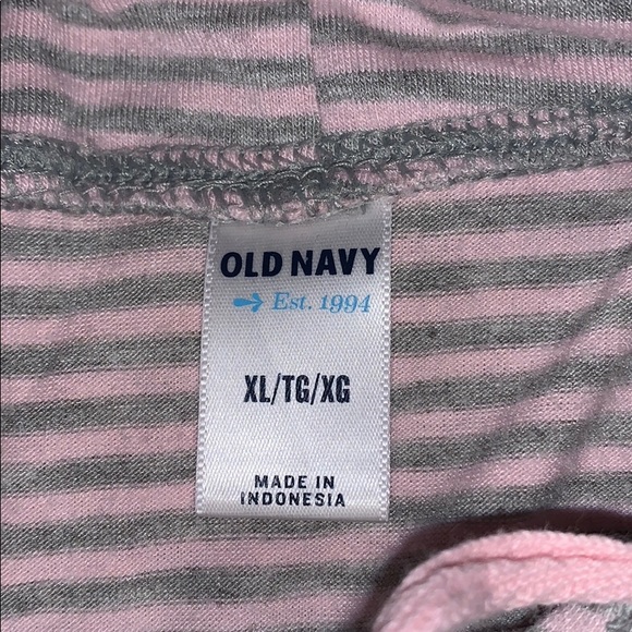pink and gray striped hoodie - Picture 2 of 3